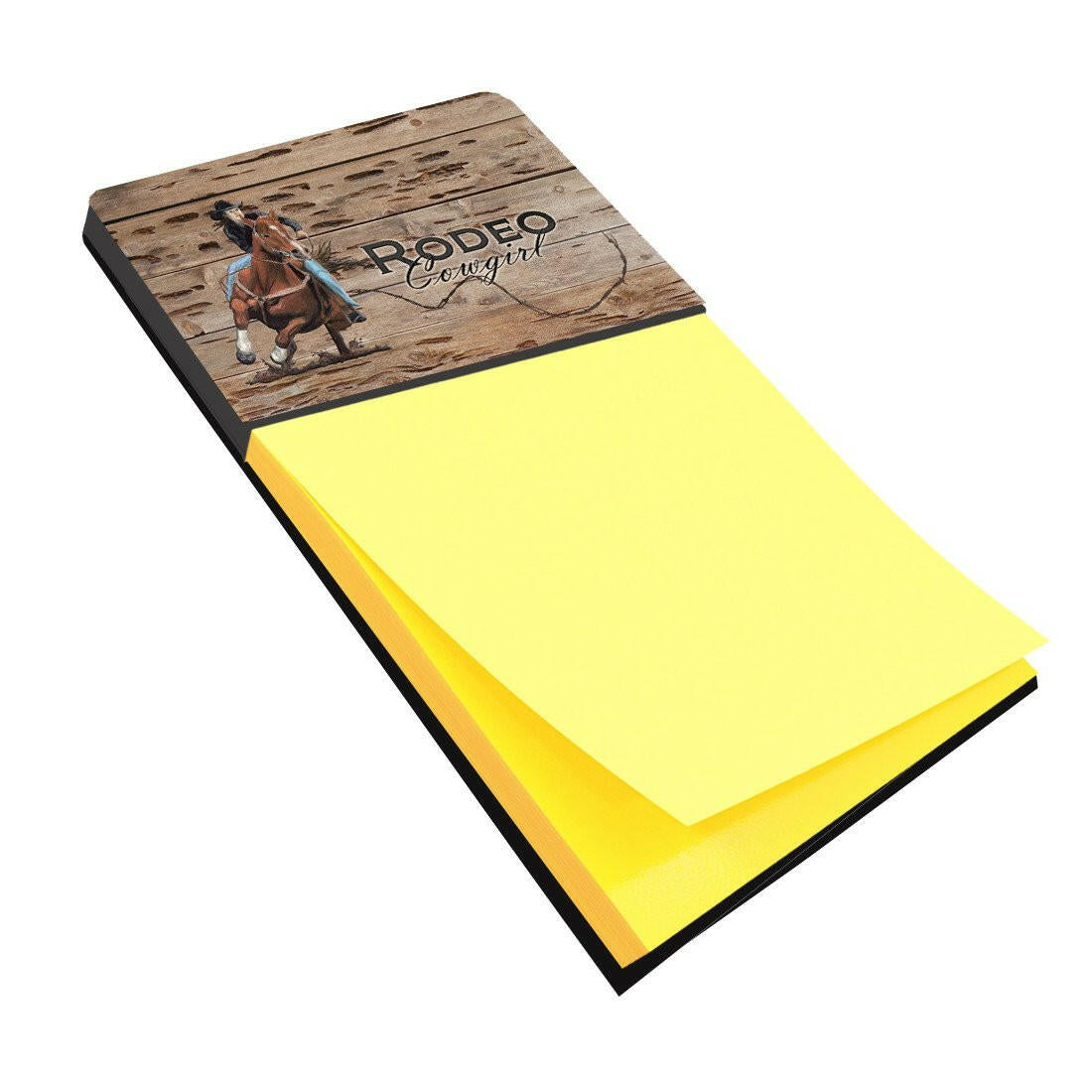 Rodeo Cowgirl Barrel Racer Watercolor Sticky Note Holder Refillable Dispenser Desk Accessory 3x3 Pad Gift