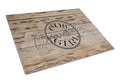 Genuine Cow Girl Branded Cutting Board Tempered Glass Kitchen Cutting Surface, Heat Resistant Chopping, Non-Slip Feet, Food Prep & Serving