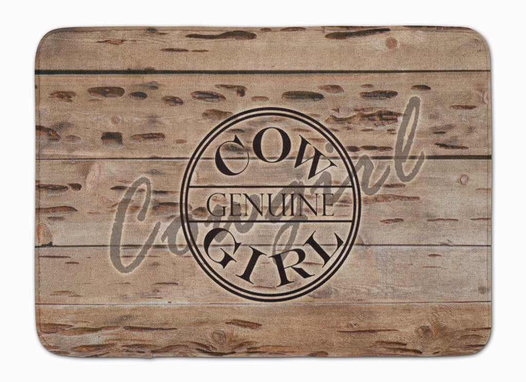 Genuine Cow Girl Branded Memory Foam Kitchen Mat Machine Washable Anti-Fatigue Cushion Comfort Bath or Kitchen Rug