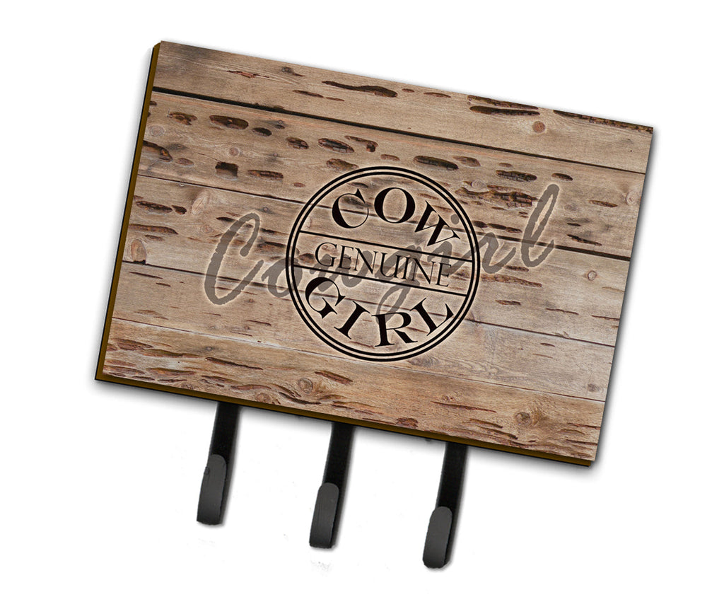 Genuine Cow Girl Branded Leash or Key Holder Wall Hooks, Coat Rack Wall Mount, for Hanging Keys, Towels, Aprons, Leashes