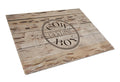 Genuine Cow Boy Branded Cutting Board Tempered Glass Kitchen Cutting Surface, Heat Resistant Chopping, Non-Slip Feet, Food Prep & Serving