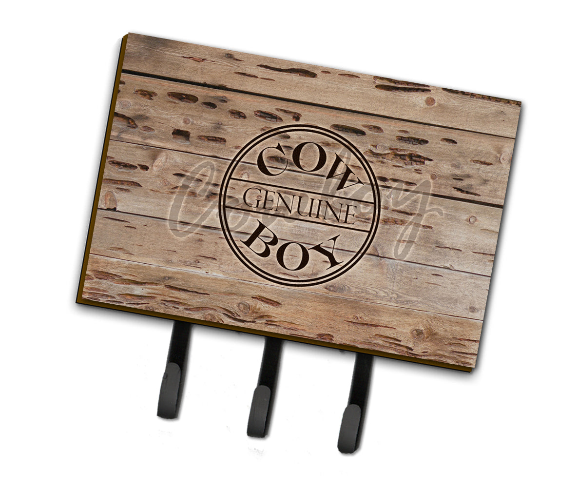 Genuine Cow Boy Branded Leash or Key Holder Wall Hooks, Coat Rack Wall Mount, for Hanging Keys, Towels, Aprons, Leashes