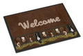 Welcome Mat with Cows Doormat Indoor Outdoor 24H X 36W Front Door Mat Rugs for Entryway, Non Slip Washable Low Pile,