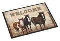 Welcome Mat with Horses Doormat Indoor Outdoor 24H X 36W Front Door Mat Rugs for Entryway, Non Slip Washable Low Pile,