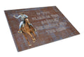 Roper Horse If you climb in the saddle, be ready for the ride Cutting Board Tempered Glass Kitchen Cutting Surface, Heat Resistant Chopping, Non-Slip Feet, Food Prep & Serving