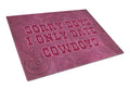 Sorry Boys I only date cowboys in pink Cutting Board Tempered Glass Kitchen Cutting Surface, Heat Resistant Chopping, Non-Slip Feet, Food Prep & Serving