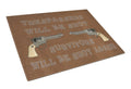 Tresspassers will be shot Cutting Board Tempered Glass Kitchen Cutting Surface, Heat Resistant Chopping, Non-Slip Feet, Food Prep & Serving
