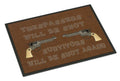 Tresspassers will be shot Doormat Indoor Outdoor 18H X 27W Front Door Mat Rugs for Entryway, Non Slip Washable