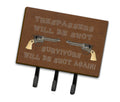 Tresspassers will be shot Leash or Key Holder Wall Hooks, Coat Rack Wall Mount, for Hanging Keys, Towels, Aprons, Leashes
