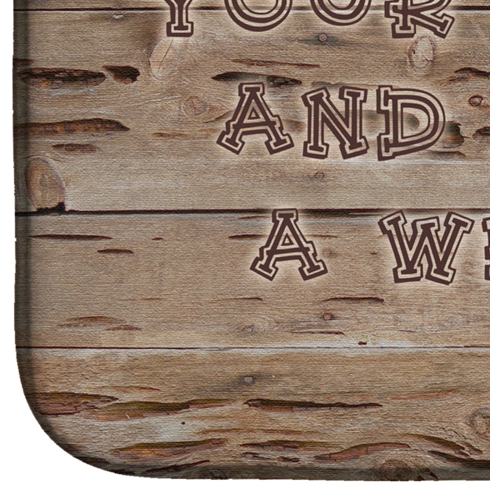 Kick off your boots and stay a while Dish Drying Mat Absorbent Dish Drying Mat Pad for Kitchen Counter Dish Drainer Mat for Countertop, 14 x 21", Multicolor