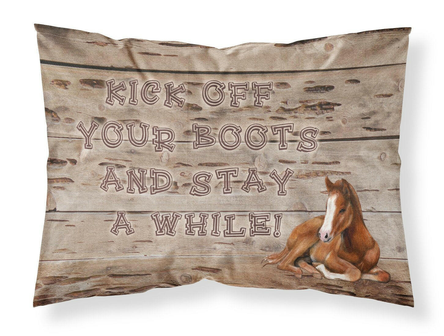 Kick off your boots and stay a while Standard Pillowcase Lightweight Super Soft Easy Care Decorative Artwork Pillowcase, Standard