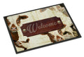 Welcome cow Doormat Indoor Outdoor 18H X 27W Front Door Mat Rugs for Entryway, Non Slip Washable