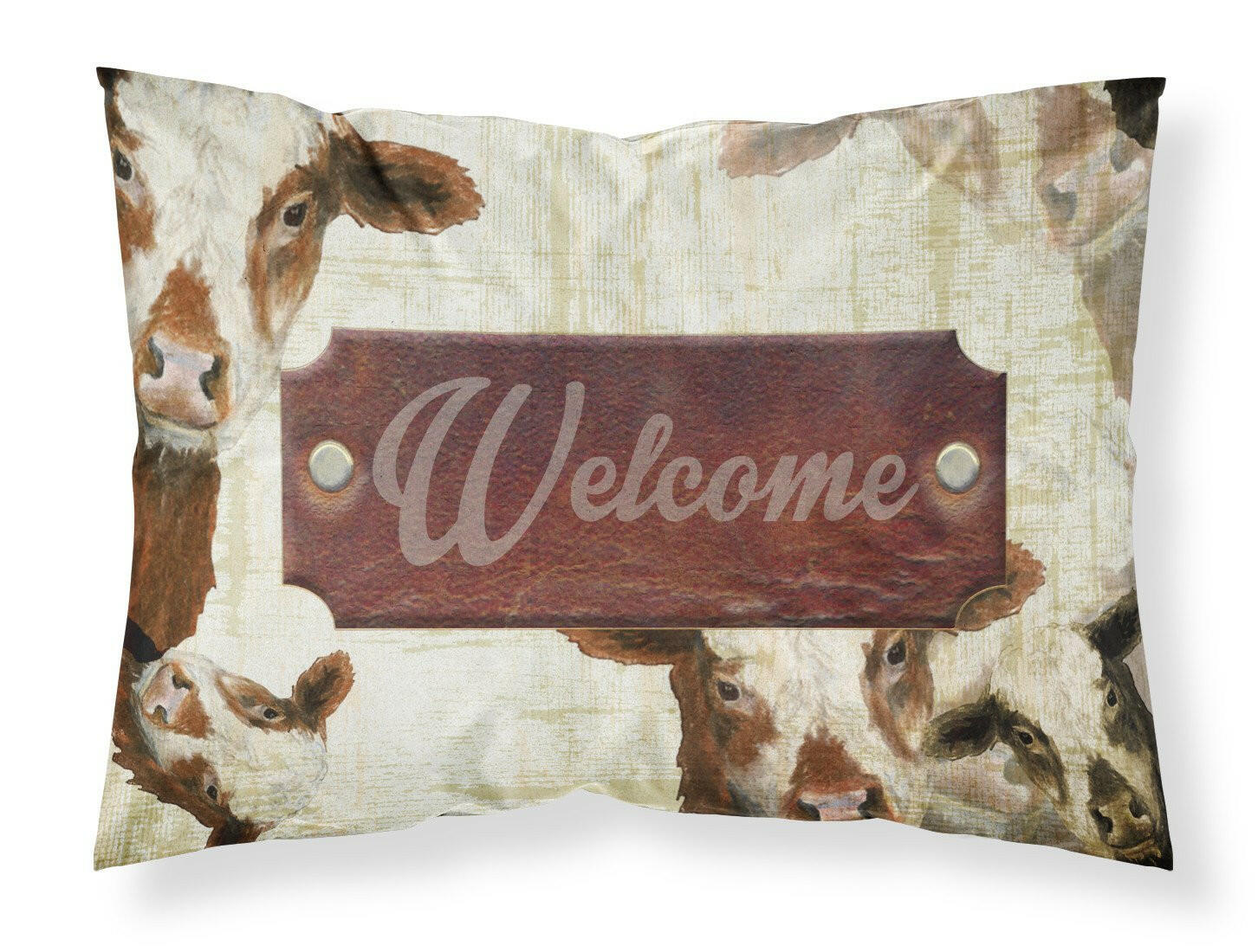 Welcome cow Standard Pillowcase Lightweight Super Soft Easy Care Decorative Artwork Pillowcase, Standard