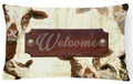 Welcome cow Decorative Throw Pillow 12x16 Indoor Outdoor Accent Cushion, Fabric Cover with Insert for Sofa, Bed, Porch & Living Room