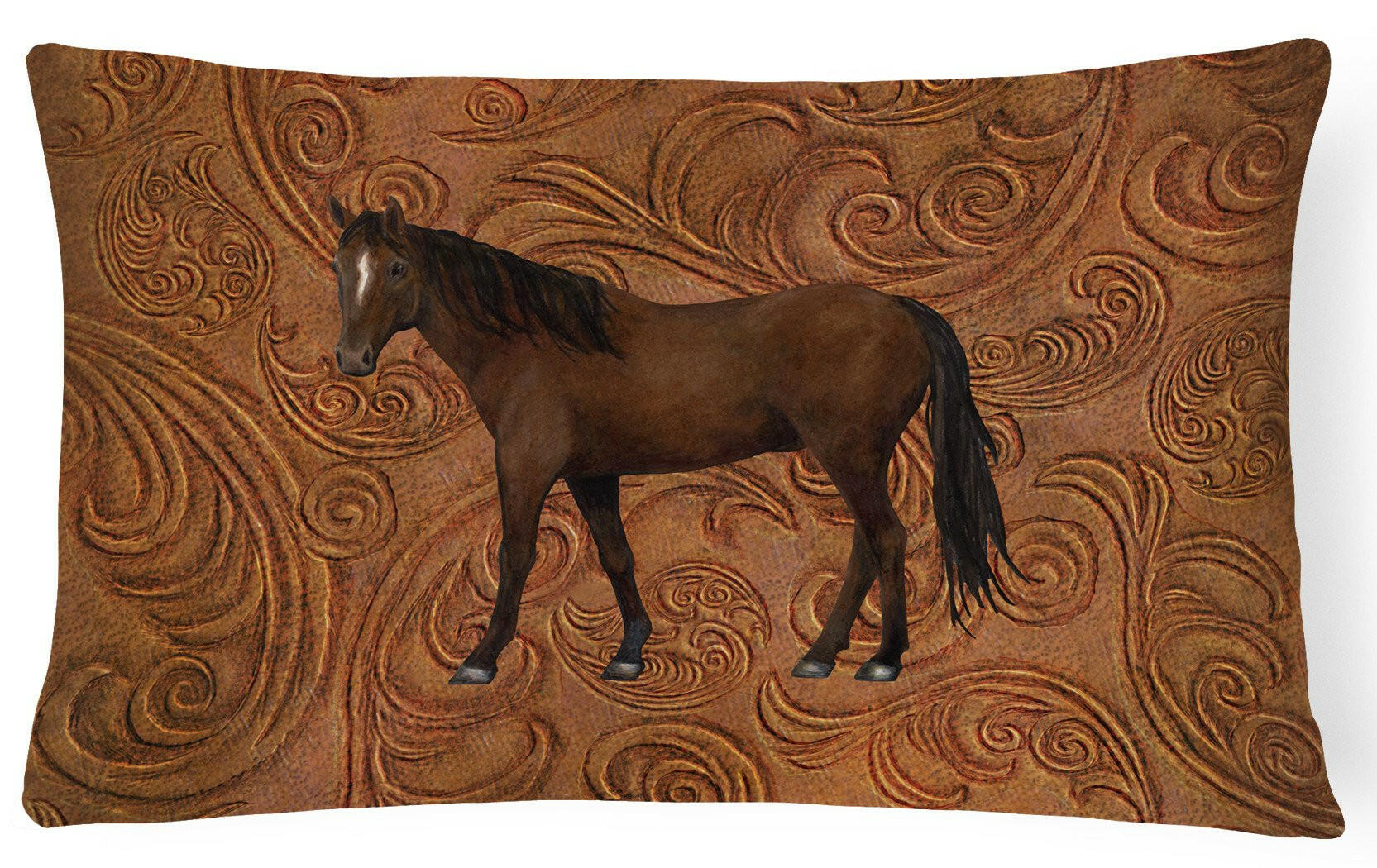 Horse Decorative Throw Pillow 12x16 Indoor Outdoor Accent Cushion, Fabric Cover with Insert for Sofa, Bed, Porch & Living Room
