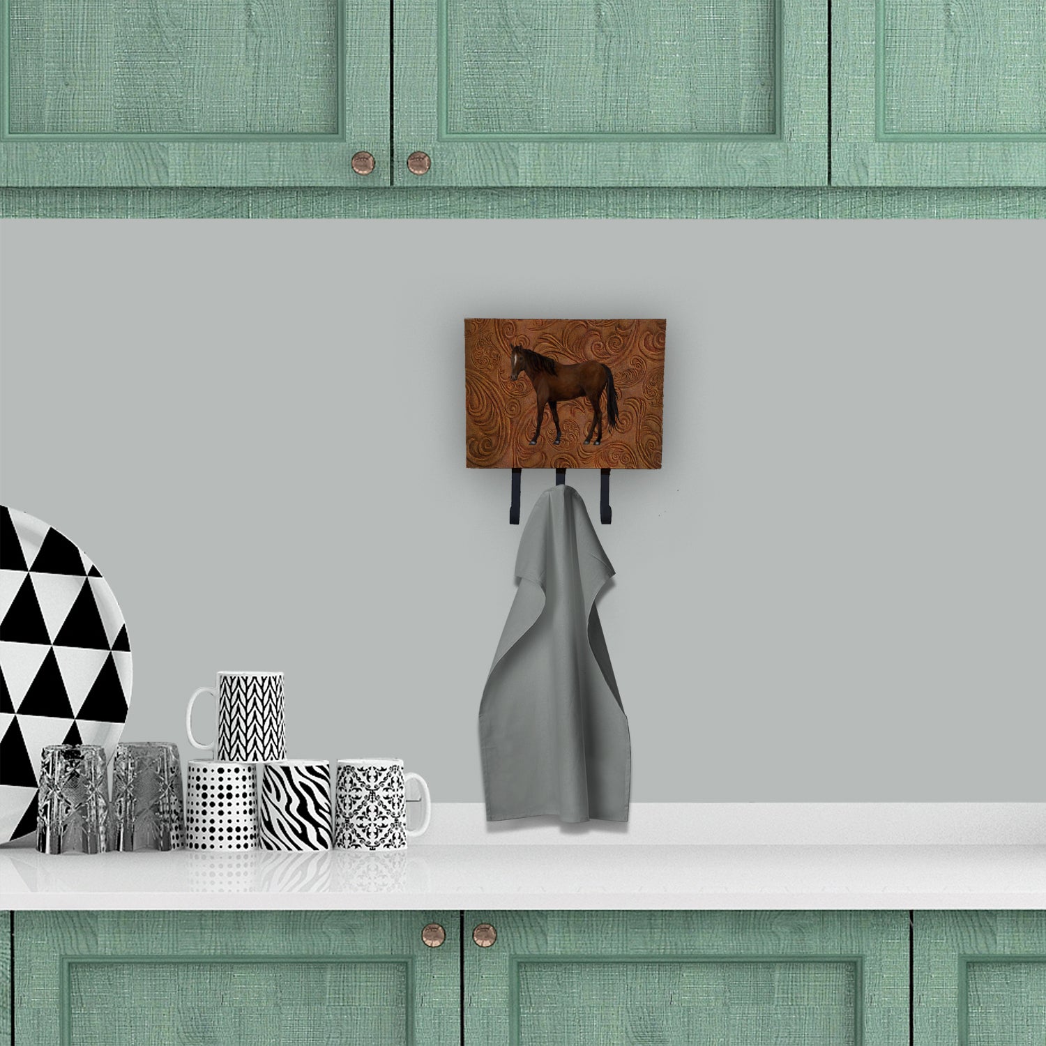 Horse Leash or Key Holder Wall Hooks, Coat Rack Wall Mount, for Hanging Keys, Towels, Aprons, Leashes