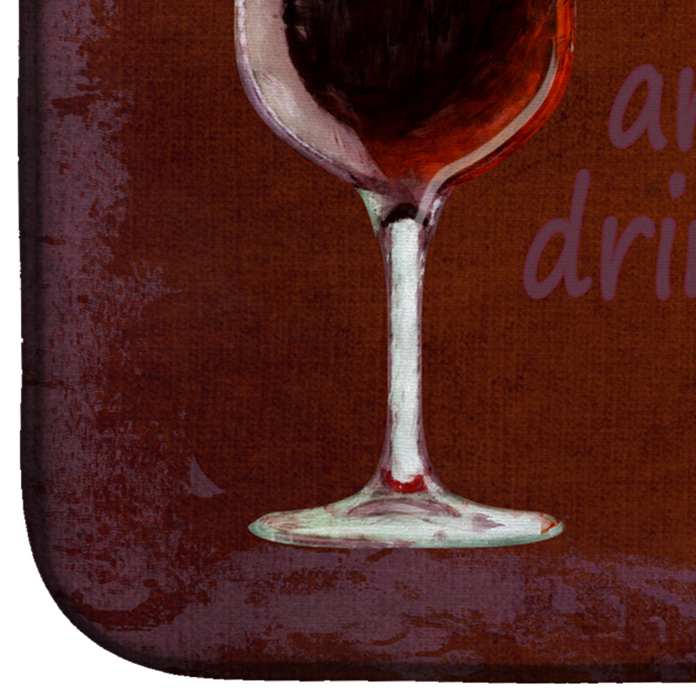 The best wines are the ones we drink with friends Dish Drying Mat Absorbent Dish Drying Mat Pad for Kitchen Counter Dish Drainer Mat for Countertop, 14 x 21", Multicolor