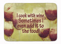 I cook with wine Memory Foam Kitchen Mat Machine Washable Anti-Fatigue Cushion Comfort Bath or Kitchen Rug