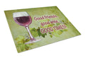 Good friends, good wine, good times Cutting Board Tempered Glass Kitchen Cutting Surface, Heat Resistant Chopping, Non-Slip Feet, Food Prep & Serving