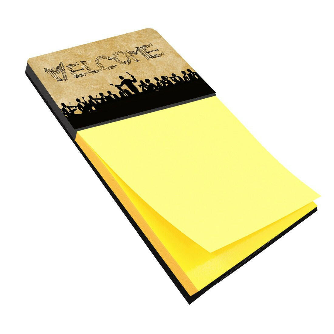 Welcome Symphony Watercolor Sticky Note Holder Refillable Dispenser Desk Accessory 3x3 Pad Gift