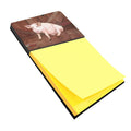 Pig at the barn door Watercolor Sticky Note Holder Refillable Dispenser Desk Accessory 3x3 Pad Gift