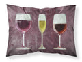 Three Glasses of Wine Purple Standard Pillowcase Lightweight Super Soft Easy Care Decorative Artwork Pillowcase, Standard