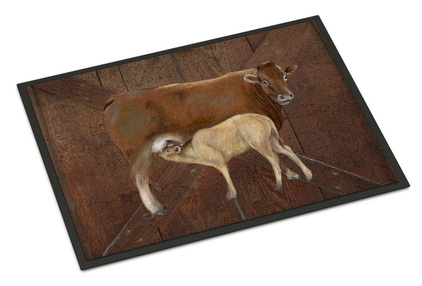 Cow Momma and Baby Doormat Indoor Outdoor 18H X 27W Front Door Mat Rugs for Entryway, Non Slip Washable