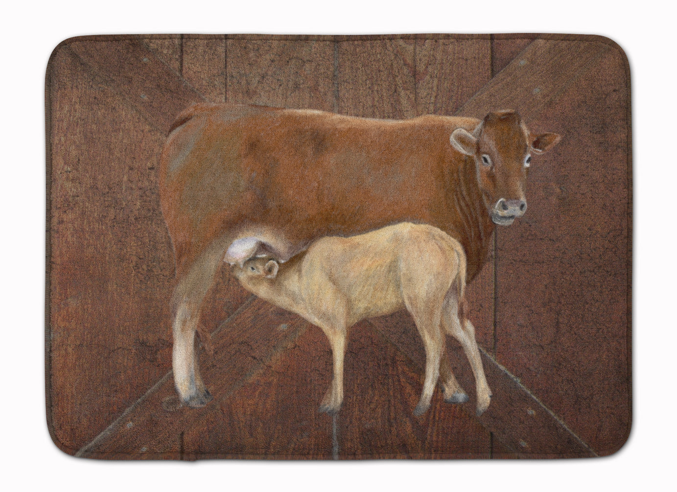 Cow Momma and Baby Memory Foam Kitchen Mat Machine Washable Anti-Fatigue Cushion Comfort Bath or Kitchen Rug