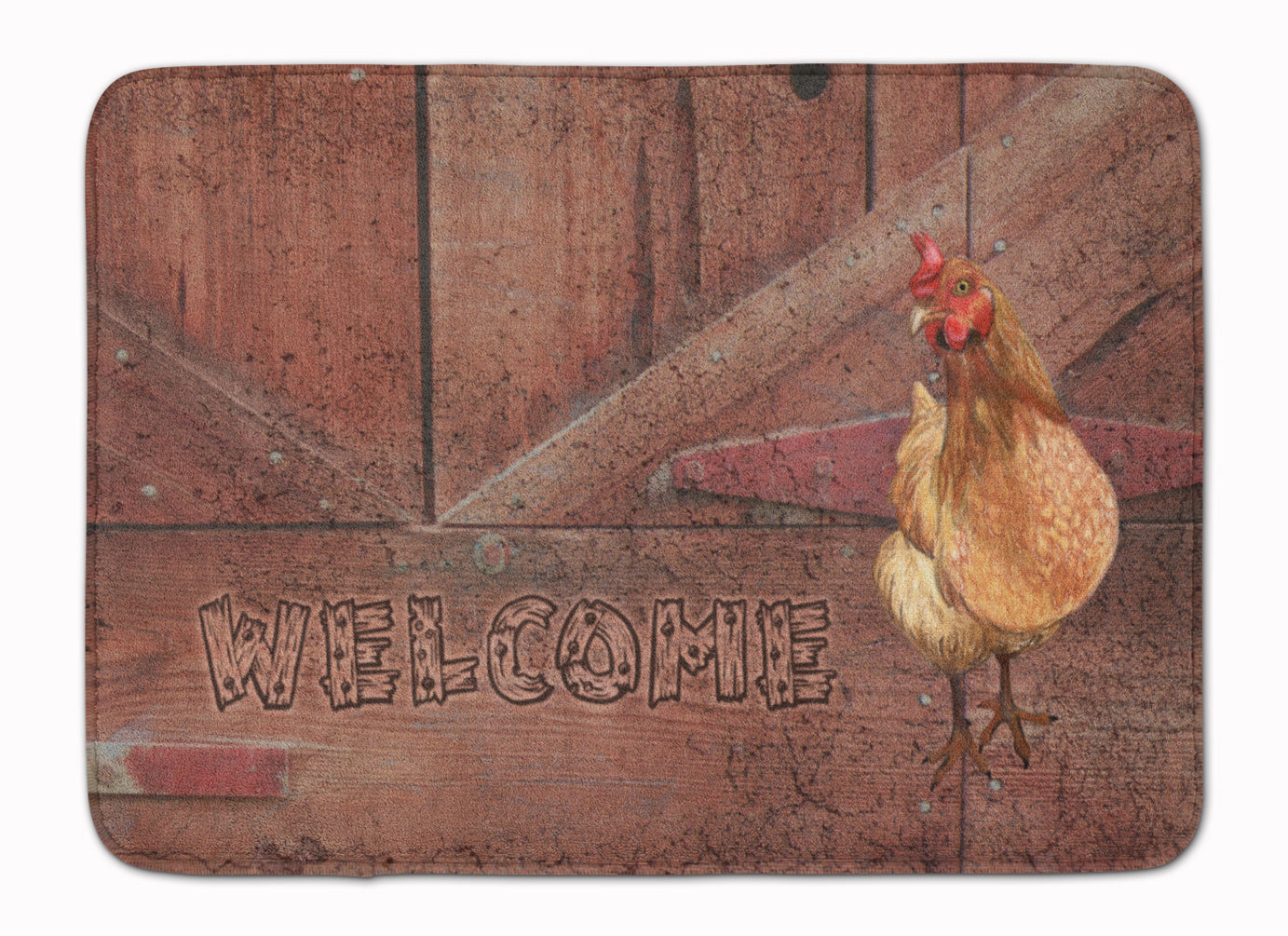 Welcome Chicken Memory Foam Kitchen Mat Machine Washable Anti-Fatigue Cushion Comfort Bath or Kitchen Rug