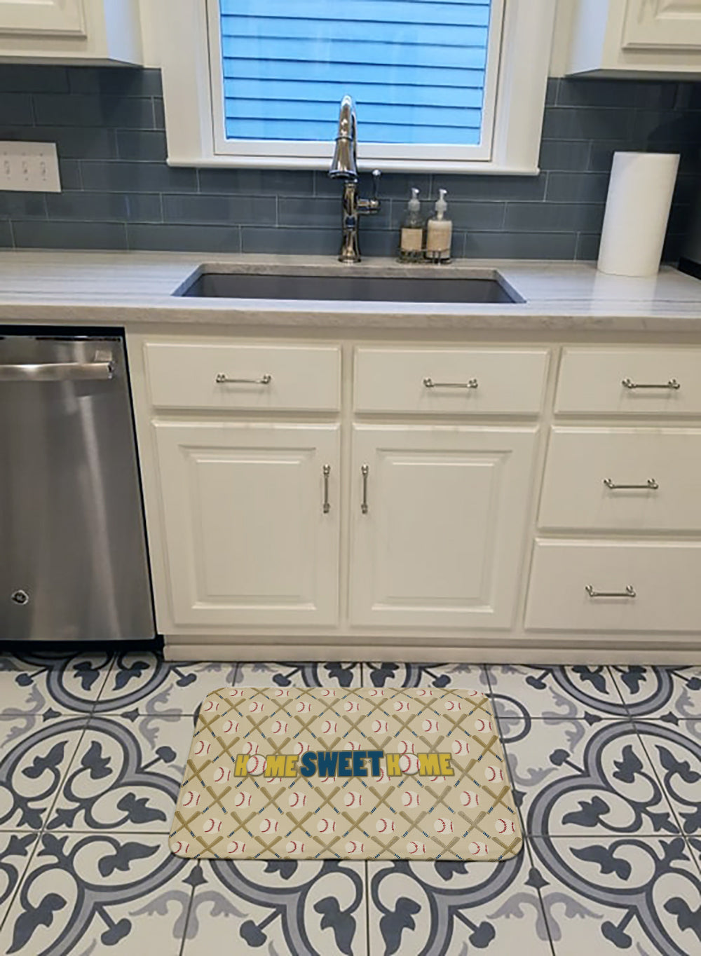 Home Sweet Home Memory Foam Kitchen Mat Machine Washable Anti-Fatigue Cushion Comfort Bath or Kitchen Rug