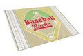 Baseball Rules Cutting Board Tempered Glass Kitchen Cutting Surface, Heat Resistant Chopping, Non-Slip Feet, Food Prep & Serving