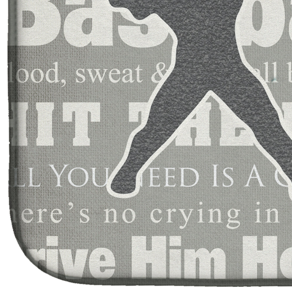Baseball is Life Dish Drying Mat Absorbent Dish Drying Mat Pad for Kitchen Counter Dish Drainer Mat for Countertop, 14 x 21", Multicolor