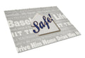 Safe at Home Cutting Board Tempered Glass Kitchen Cutting Surface, Heat Resistant Chopping, Non-Slip Feet, Food Prep & Serving