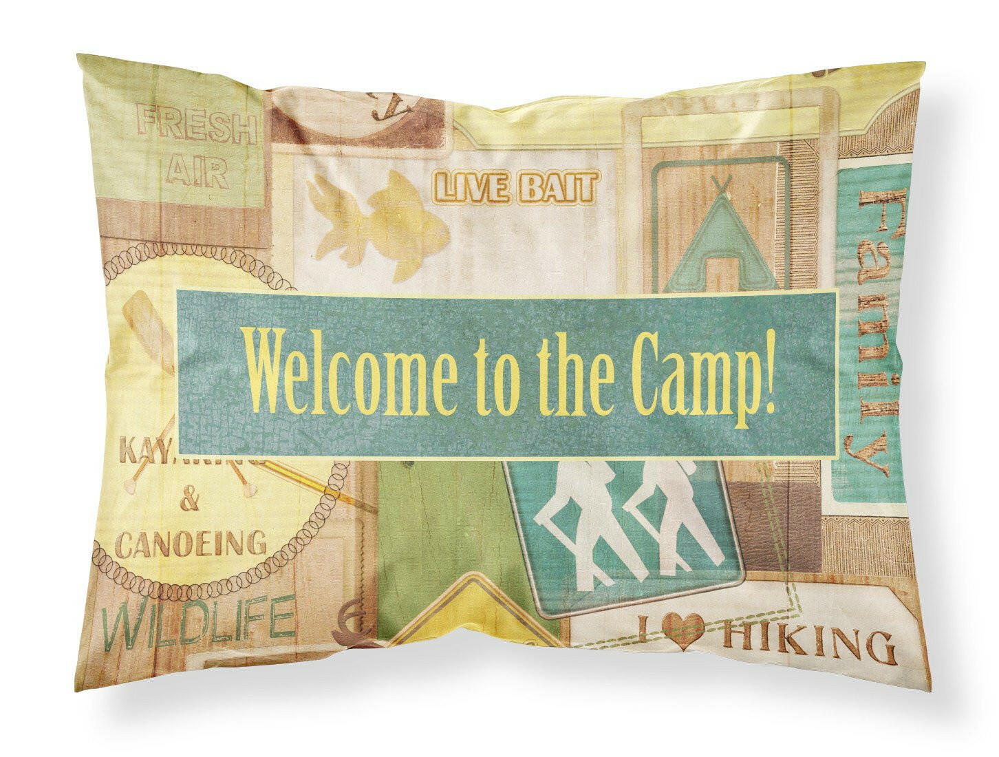 Welcome to the Camp Standard Pillowcase Lightweight Super Soft Easy Care Decorative Artwork Pillowcase, Standard