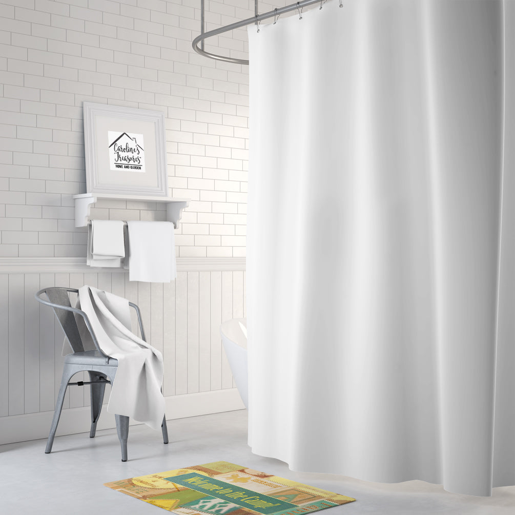 Welcome to the Camp Memory Foam Kitchen Mat Machine Washable Anti-Fatigue Cushion Comfort Bath or Kitchen Rug