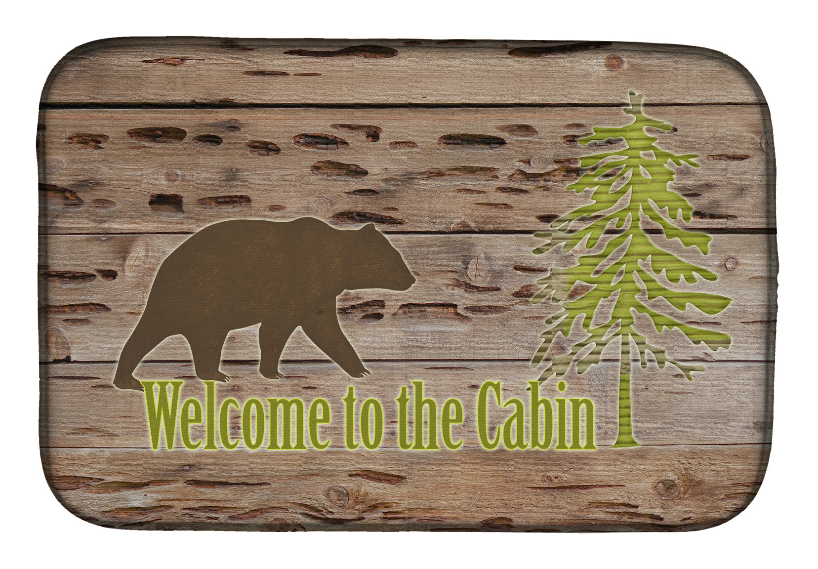 Welcome to the Cabin Dish Drying Mat Absorbent Dish Drying Mat Pad for Kitchen Counter Dish Drainer Mat for Countertop, 14 x 21", Multicolor