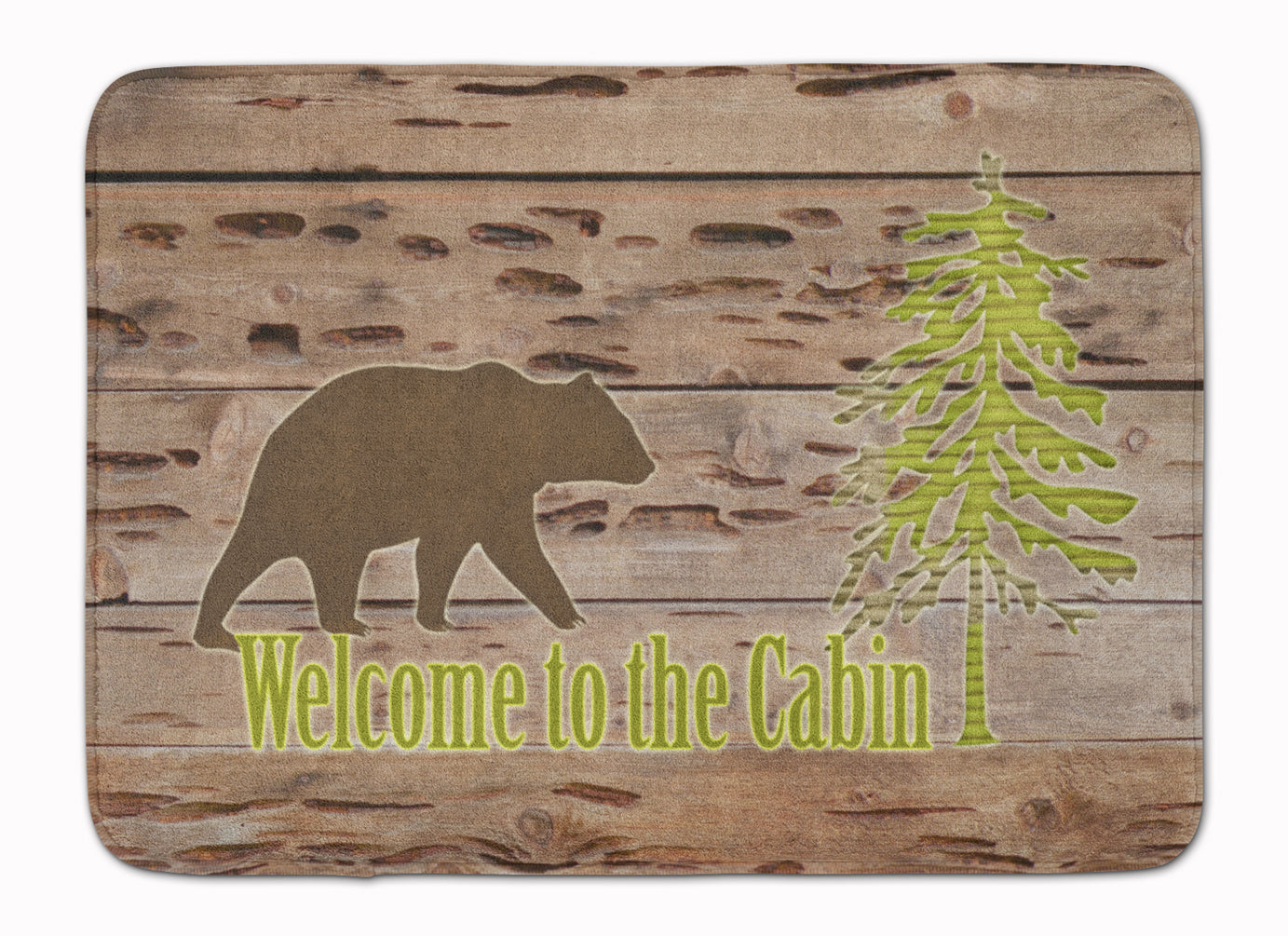 Welcome to the Cabin Memory Foam Kitchen Mat Machine Washable Anti-Fatigue Cushion Comfort Bath or Kitchen Rug