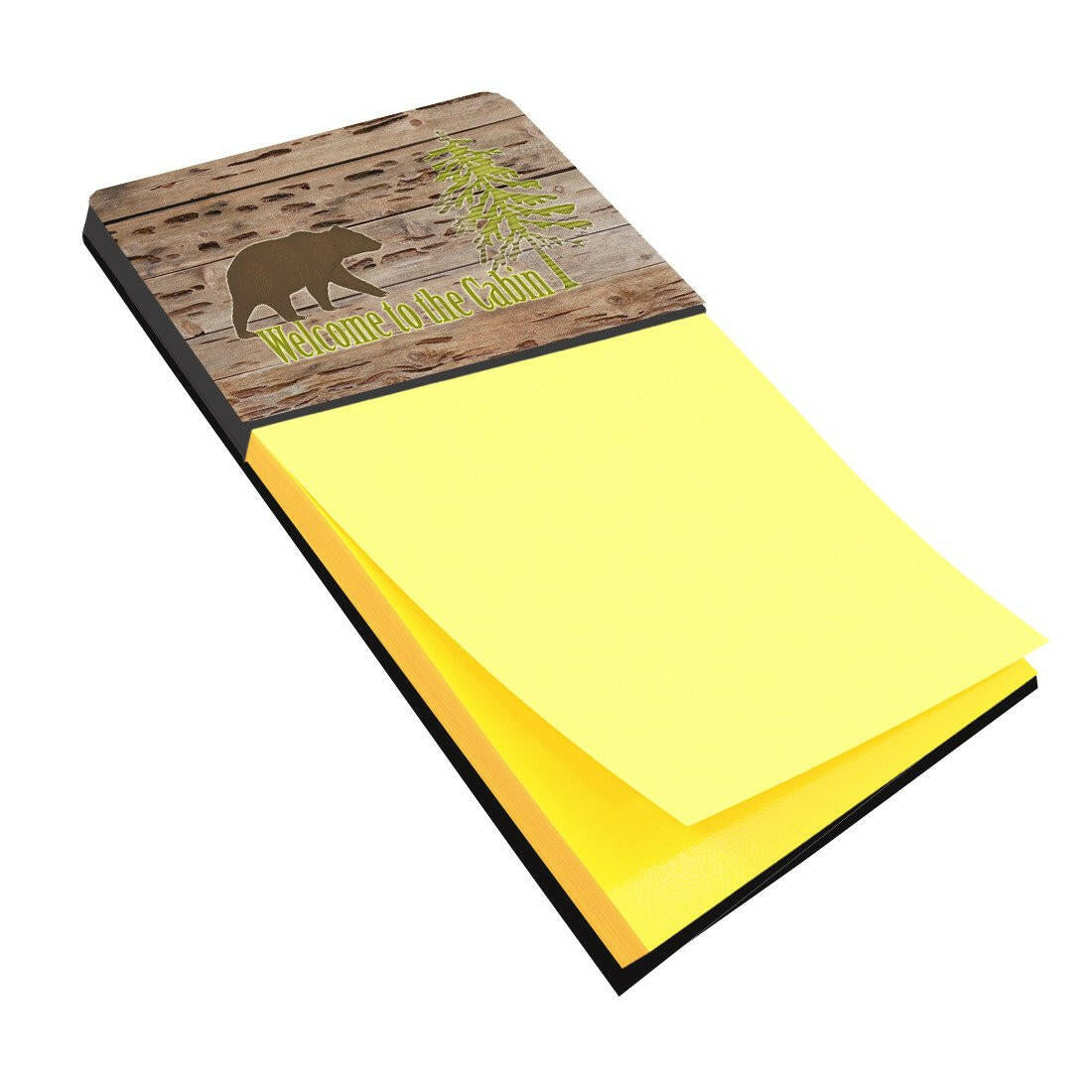 Welcome to the Cabin Watercolor Sticky Note Holder Refillable Dispenser Desk Accessory 3x3 Pad Gift