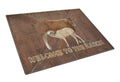 Welcome to the Ranch with the Cow and Baby Cutting Board Tempered Glass Kitchen Cutting Surface, Heat Resistant Chopping, Non-Slip Feet, Food Prep & Serving