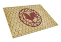 Rooster Chicken Coop Cutting Board Tempered Glass Kitchen Cutting Surface, Heat Resistant Chopping, Non-Slip Feet, Food Prep & Serving