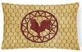 Rooster Chicken Coop Decorative Throw Pillow 12x16 Indoor Outdoor Accent Cushion, Fabric Cover with Insert for Sofa, Bed, Porch & Living Room