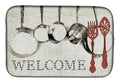 Pots and Pans Welcome Dish Drying Mat Absorbent Dish Drying Mat Pad for Kitchen Counter Dish Drainer Mat for Countertop, 14 x 21", Multicolor