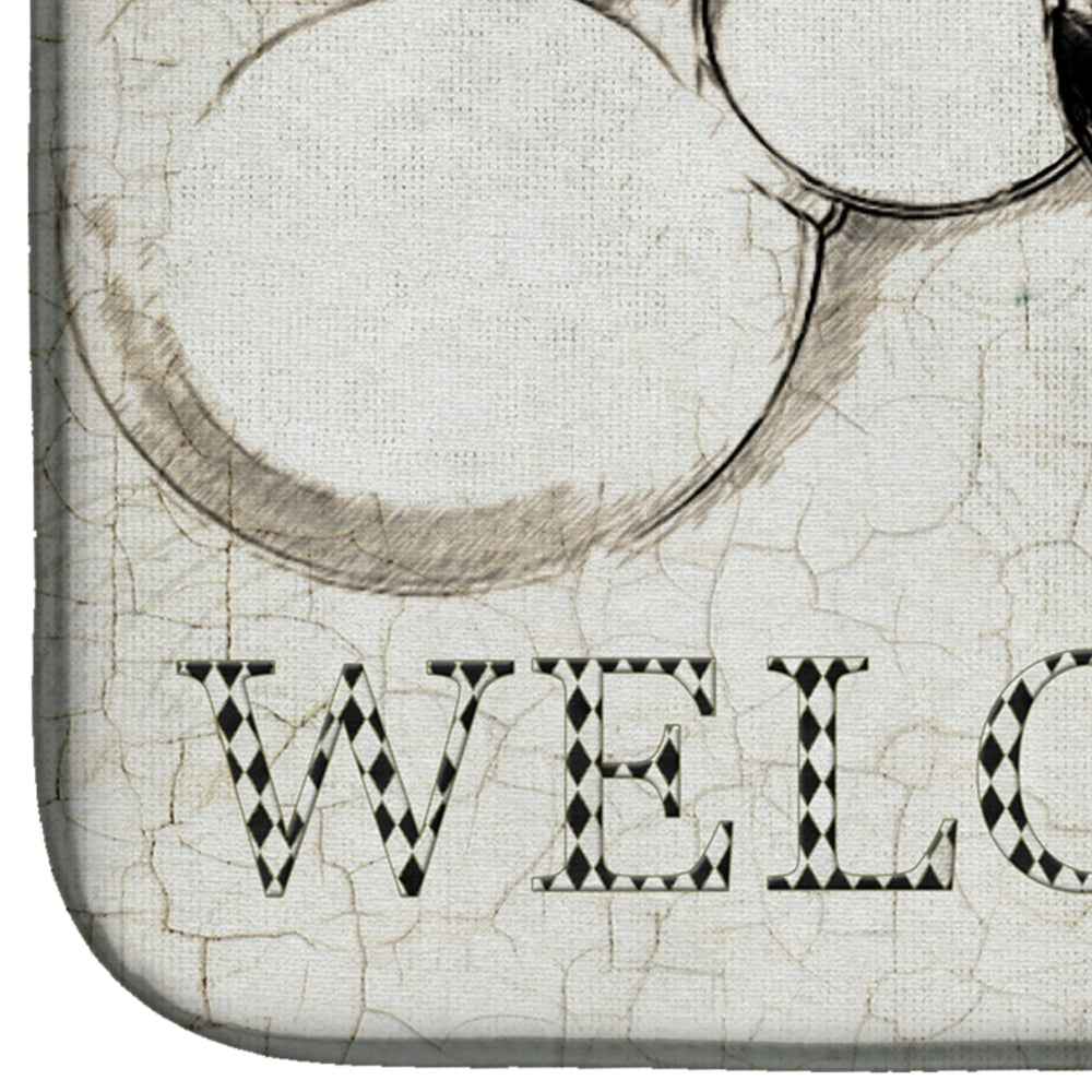 Pots and Pans Welcome Dish Drying Mat Absorbent Dish Drying Mat Pad for Kitchen Counter Dish Drainer Mat for Countertop, 14 x 21", Multicolor