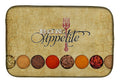 Bon Appetite and Spices Dish Drying Mat Absorbent Dish Drying Mat Pad for Kitchen Counter Dish Drainer Mat for Countertop, 14 x 21", Multicolor