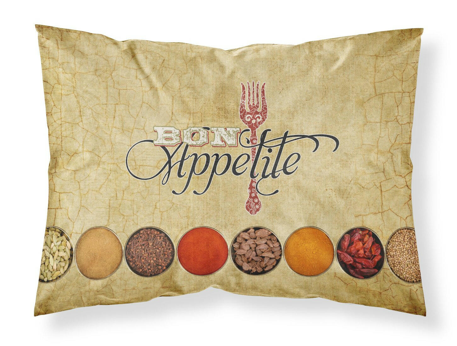 Bon Appetite and Spices Standard Pillowcase Lightweight Super Soft Easy Care Decorative Artwork Pillowcase, Standard