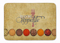Bon Appetite and Spices Memory Foam Kitchen Mat Machine Washable Anti-Fatigue Cushion Comfort Bath or Kitchen Rug