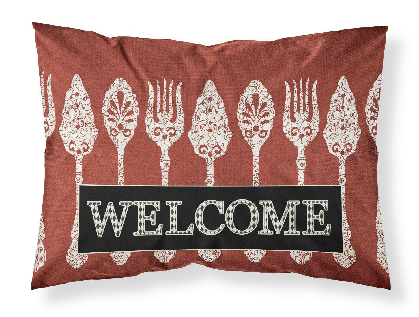 Serving Spoons Welcome Standard Pillowcase Lightweight Super Soft Easy Care Decorative Artwork Pillowcase, Standard