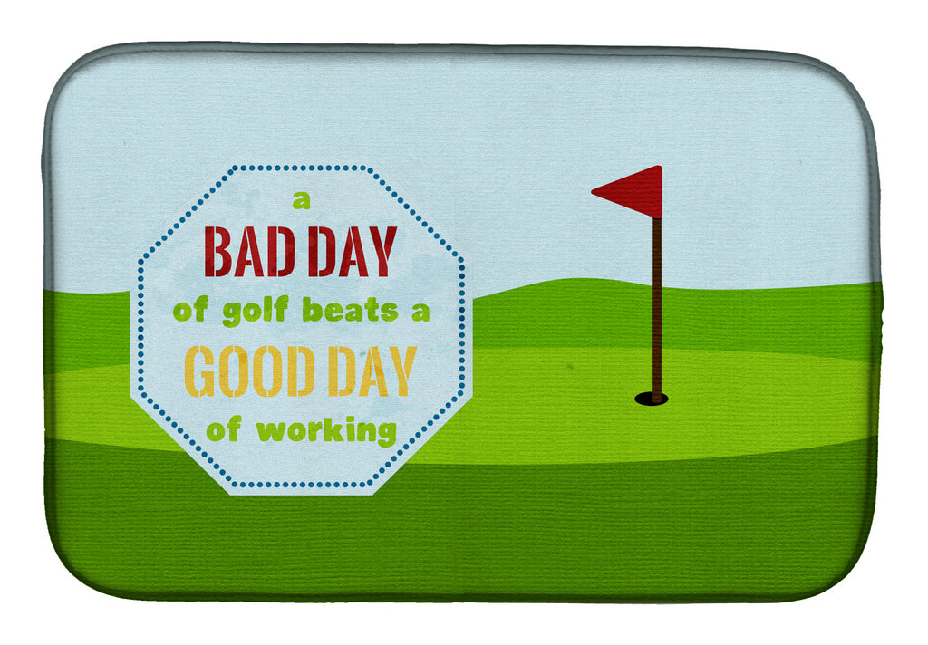 A Bad Day at Golf Dish Drying Mat Absorbent Dish Drying Mat Pad for Kitchen Counter Dish Drainer Mat for Countertop, 14 x 21", Multicolor