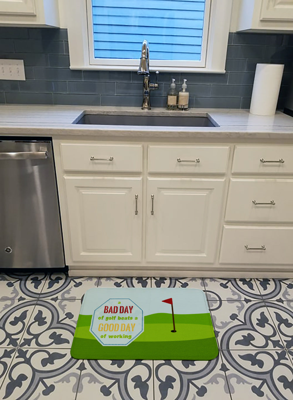 A Bad Day at Golf Memory Foam Kitchen Mat Machine Washable Anti-Fatigue Cushion Comfort Bath or Kitchen Rug