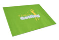 I'd rather be Golfing Man on Green Cutting Board Tempered Glass Kitchen Cutting Surface, Heat Resistant Chopping, Non-Slip Feet, Food Prep & Serving
